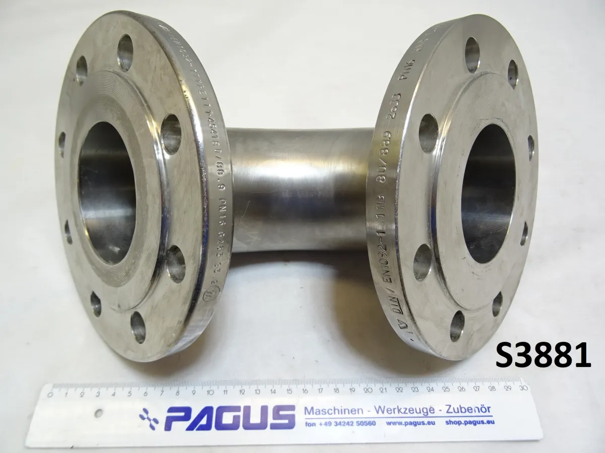 Edelstahlrohrbogen 90° DN80 PN16
