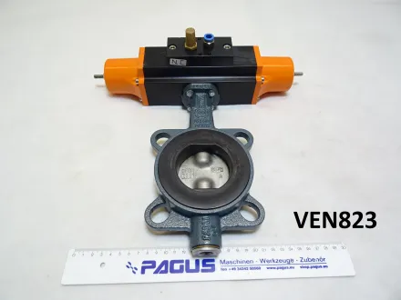 Zwischenbauklappe DN 65 mit pneumatischem Antrieb – RESALE