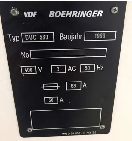Böhringer DUC 560 Ti CNC Zyklendrehmaschine – RESALE