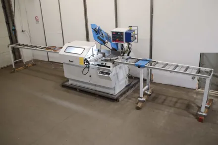 Mep SHARK 320 AXI Bandsägeautomat mit Rollenbahn Längenanschlag – RESALE