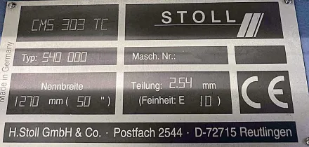 Stoll CMS Flachstrickmaschine – RESALE