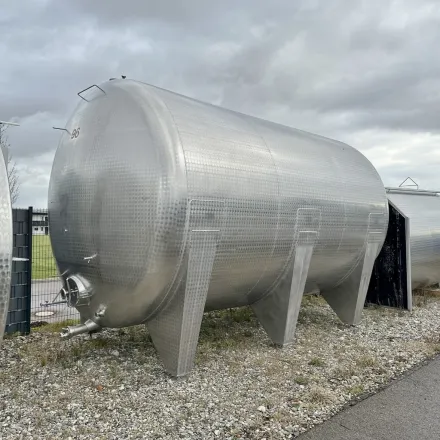 Rieger Behälterbau 36000 Liter horizontaler Lagerbehälter aus V2A – RESALE