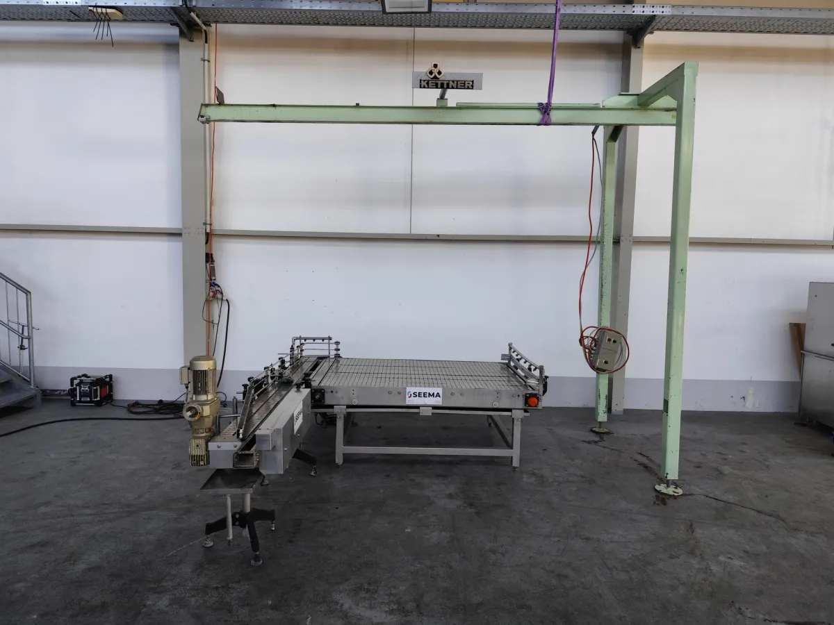 BEYER / KETTNER on request Halbautomatischer Neuglas Entpalettierer BEYER / K