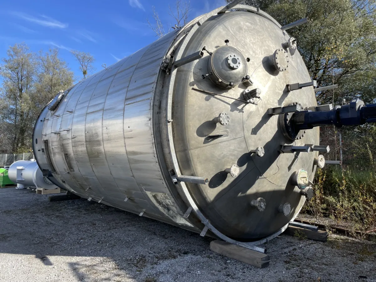 Hinke Tankbau 118000 Liter Lagertank aus V4A mit Balkenrührwerk