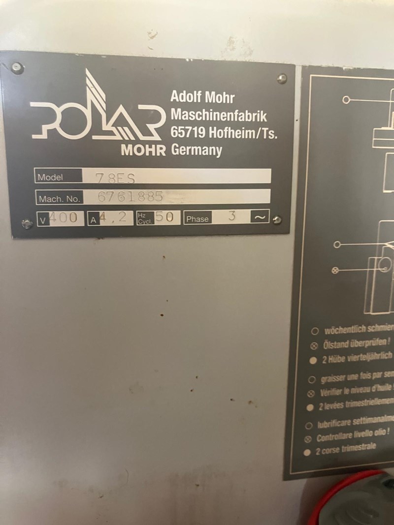 Polar 78 ES Papierschneidemaschinen
