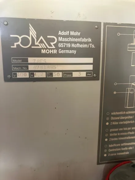 Polar 78 ES Papierschneidemaschinen – RESALE