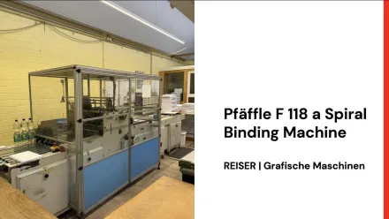 Pfäffle F 118 a Spiral binding machine – RESALE