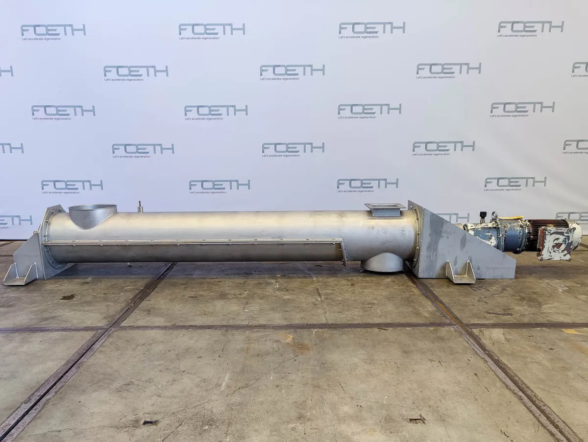2870mm length Horizontal screw conveyor Kunststoff und Gummi