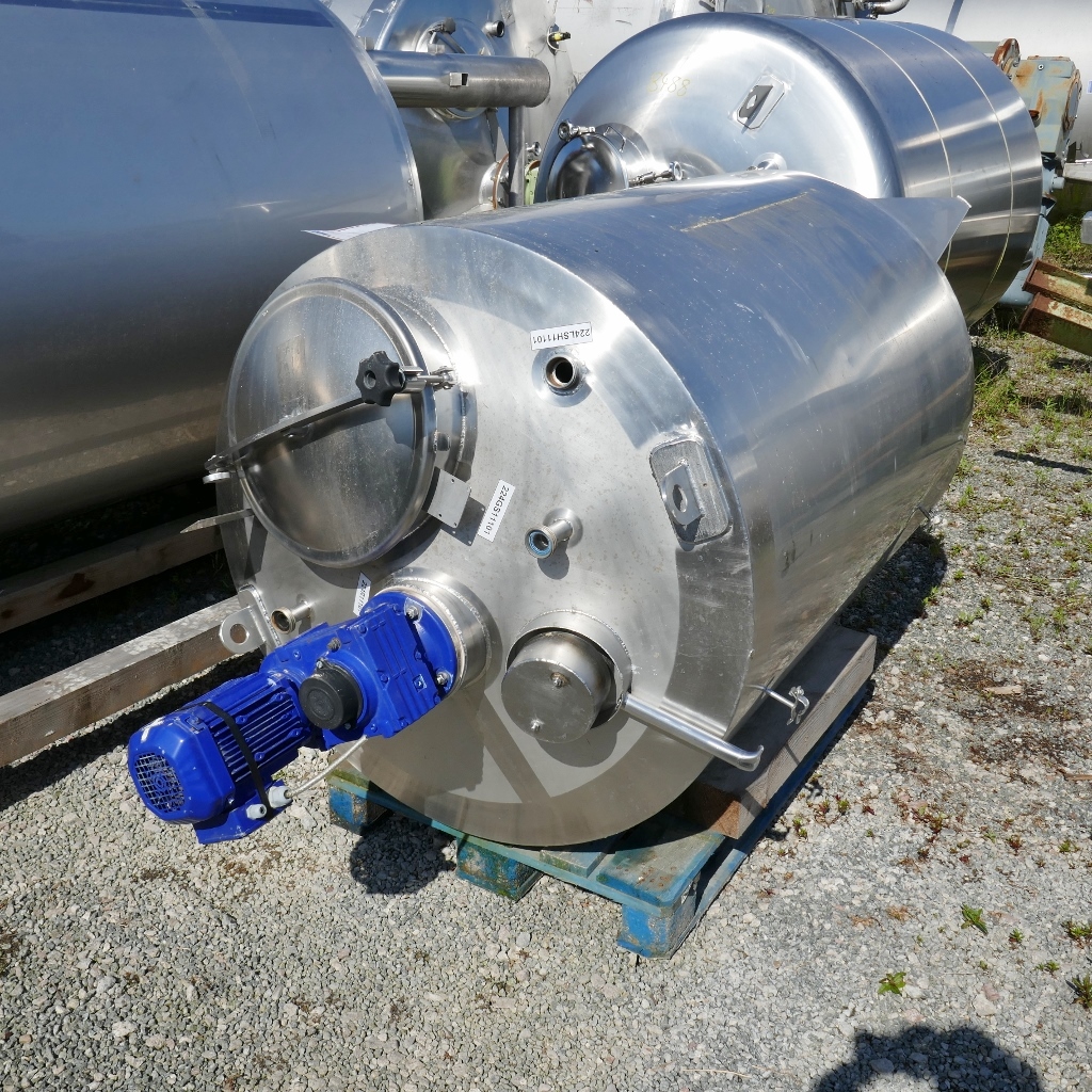 Thrun Maschinen- und Behälterbau 1000 Liter isolierter Rührwerksbehälter aus V4A mi