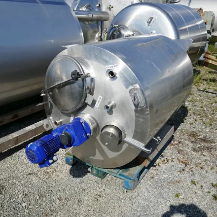Thrun Maschinen- Und Behälterbau 1000 Liter isolierter Rührwerksbehälter aus V4A mi – RESALE