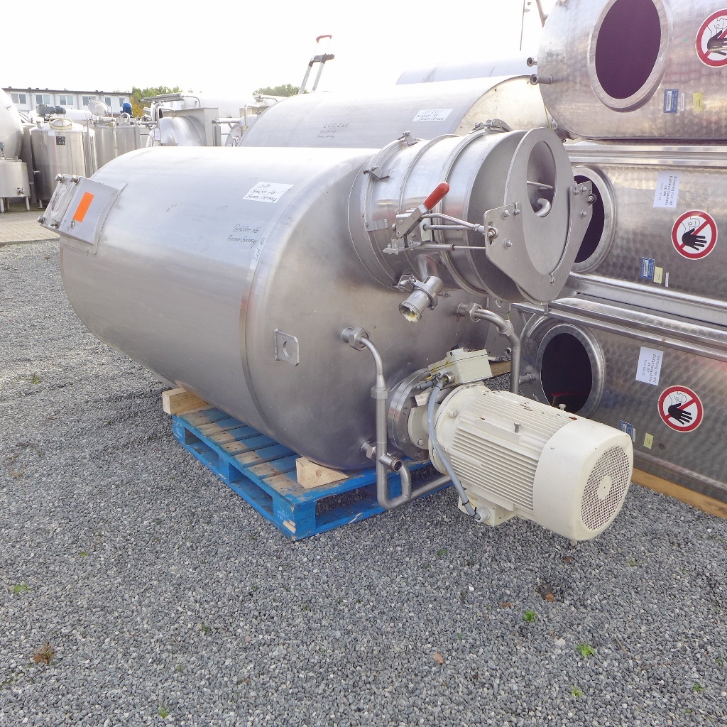 2300 Liter Rührwerksbehälter aus V2A mit Leitstrah