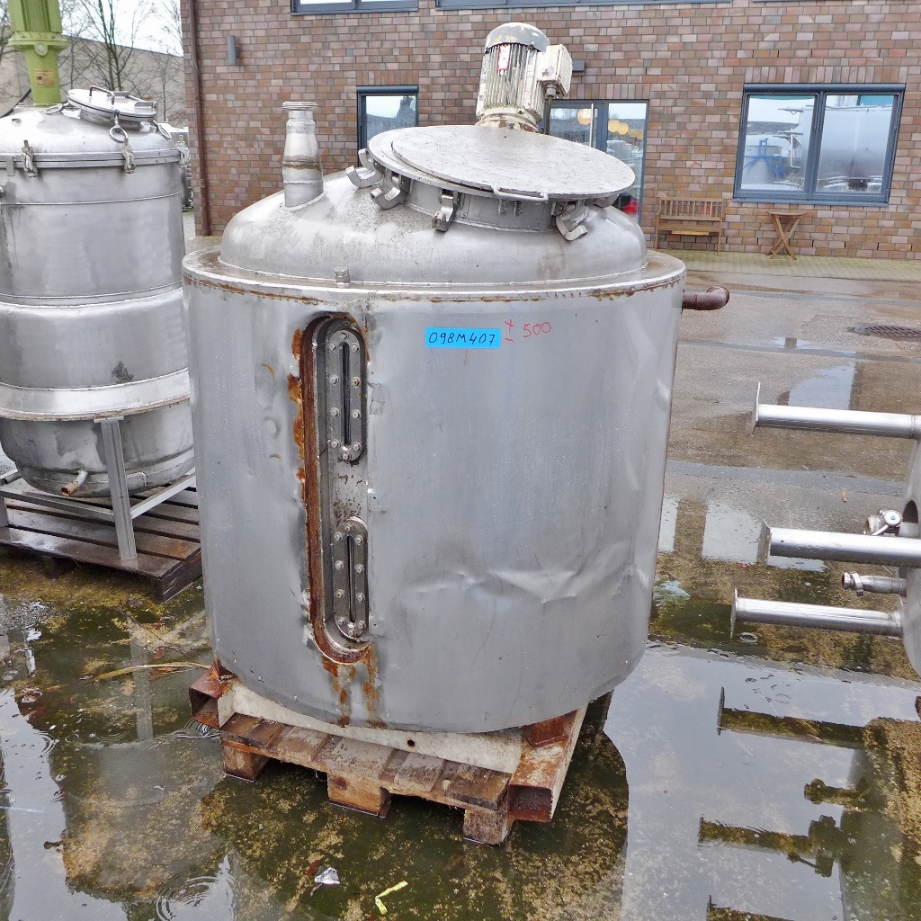 850 Liter isolierter Rührwerksbehälter aus V2A mit