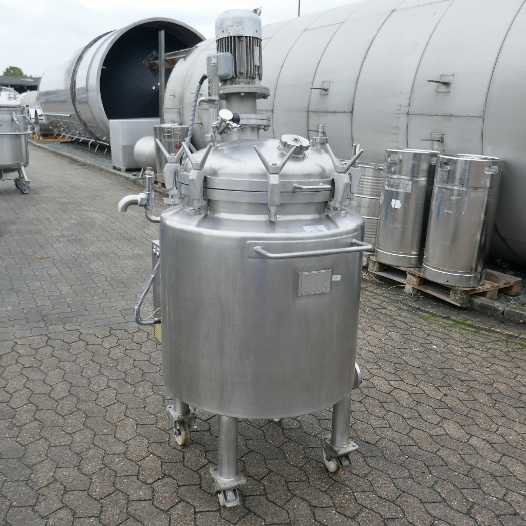 Schwarz Apparate- und Behälterbau 250 Liter heiz-/kühlbarer Druckbehälter aus V2A m