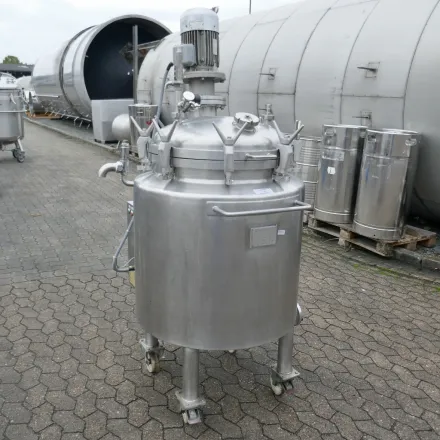 Schwarz Apparate- Und Behälterbau 250 Liter heiz-/kühlbarer  Druckbehälter aus V2A m – RESALE