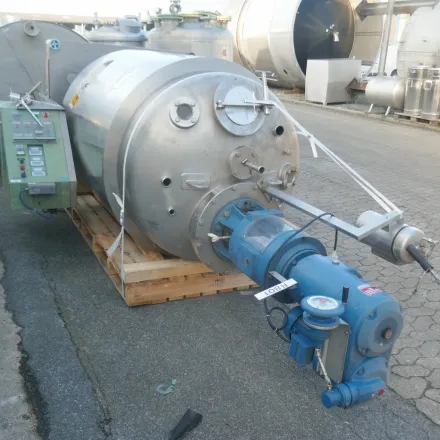 Hanag 1600 liter heiz-/kühlbarer Behälter aus V4A mit Is – RESALE