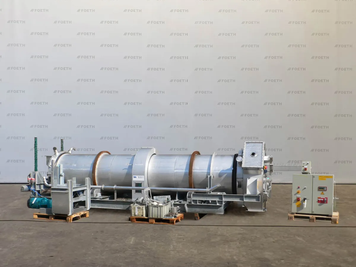 Schepens Inclined Rotary Drum Blender with Spray Bar Arm - Tierfutter