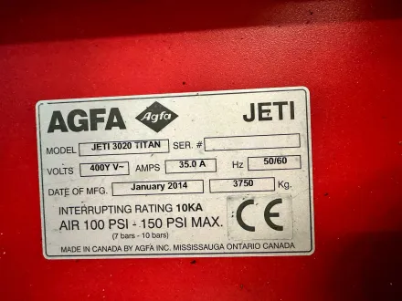 Agfa JETI 3020 TITAN UV-Flachbettdrucker – RESALE