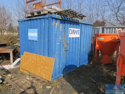 Materialcontainer FLADAFI verzinkt blau gestrichen – RESALE