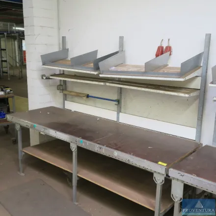 Montagetisch Stahl/Holz ca. 250x90t cm – RESALE