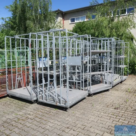 Transportwagen Stahl/Holz verzinkt für Kleinteile – RESALE