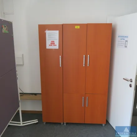 Büro Garderobenschrank Holzdekor dunkel – RESALE