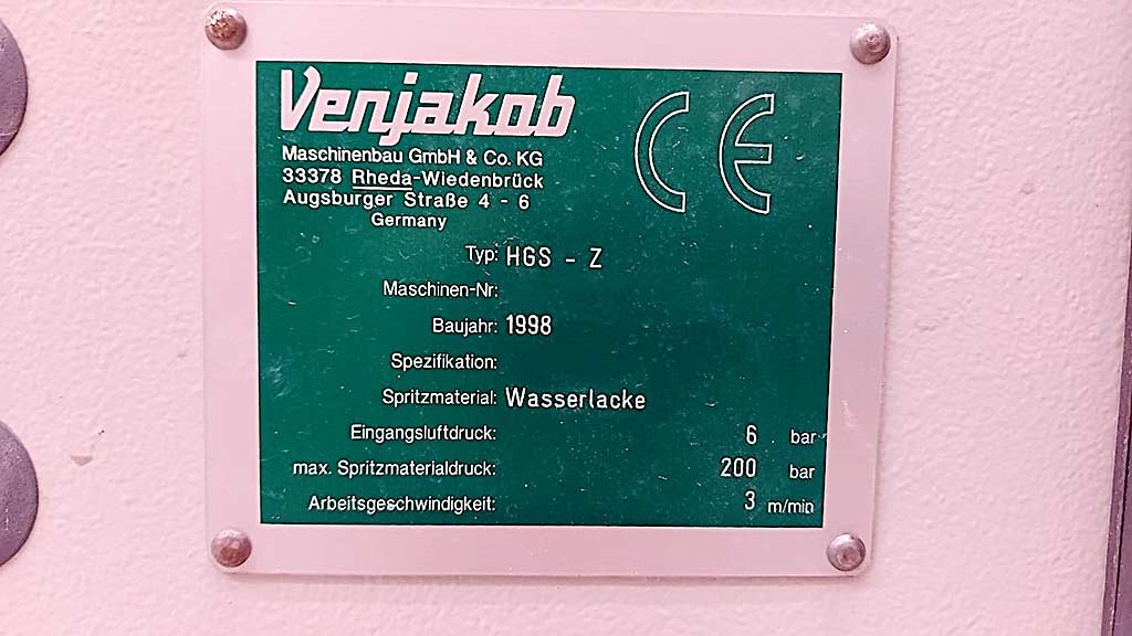 Venjakob HGS-Z/PC Spritzanlage