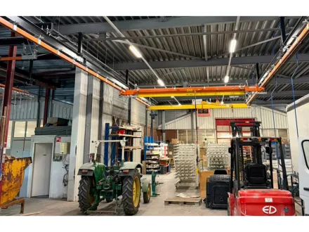 Van Herwijnen Doppel-Überkopf-Hallenkran 500/750 kg – RESALE