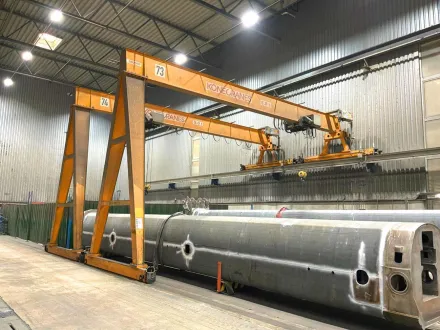 Konecranes Semi-portal 5 ton x 15 030 mm Förderbänder, Überkopf-Wanderkran, Jig-Kräne – RESALE