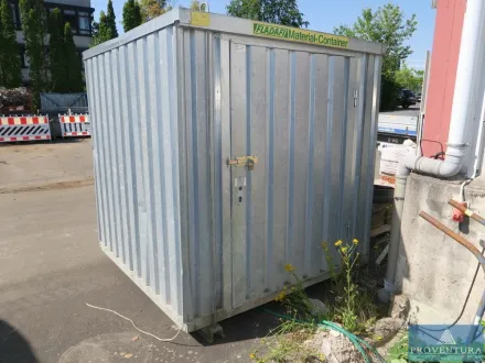 Materialcontainer FLADAFI verzinkt 1-türig Außenma – RESALE