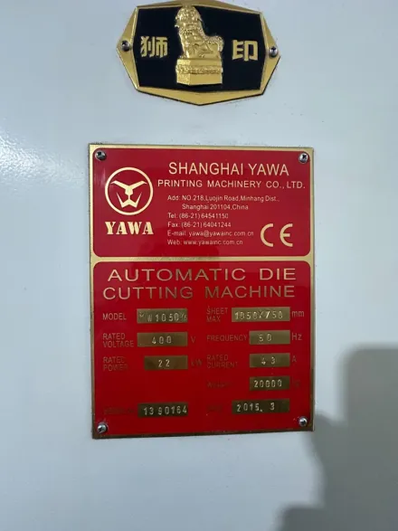 Shanghai Yawa MW 1050 YA Stanzmaschinen – RESALE