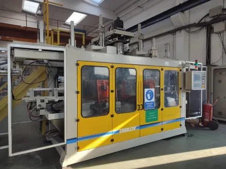 Uniloy Milacron HMS 10/D Ich habe die Blasformmaschine HDPE für 10 L 300 bph verwendet – RESALE