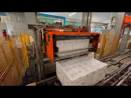 Kosme PALPACK-PS-DS Used  palletizer 10800 BPH – RESALE