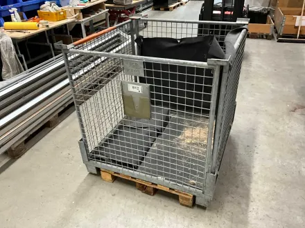 Transportgestell, stapelbar, 1,10 X 1,10 X 1,10m verzinkt – RESALE