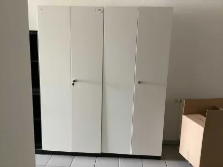 Aktenschrank (2x) 195x80x46cm Holzwerkstoff weiß – RESALE