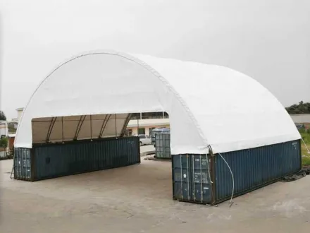 2026 RCS 12x18x4,5 m Lagerzelt/Lagerunterstand zwischen 2 Containern – RESALE
