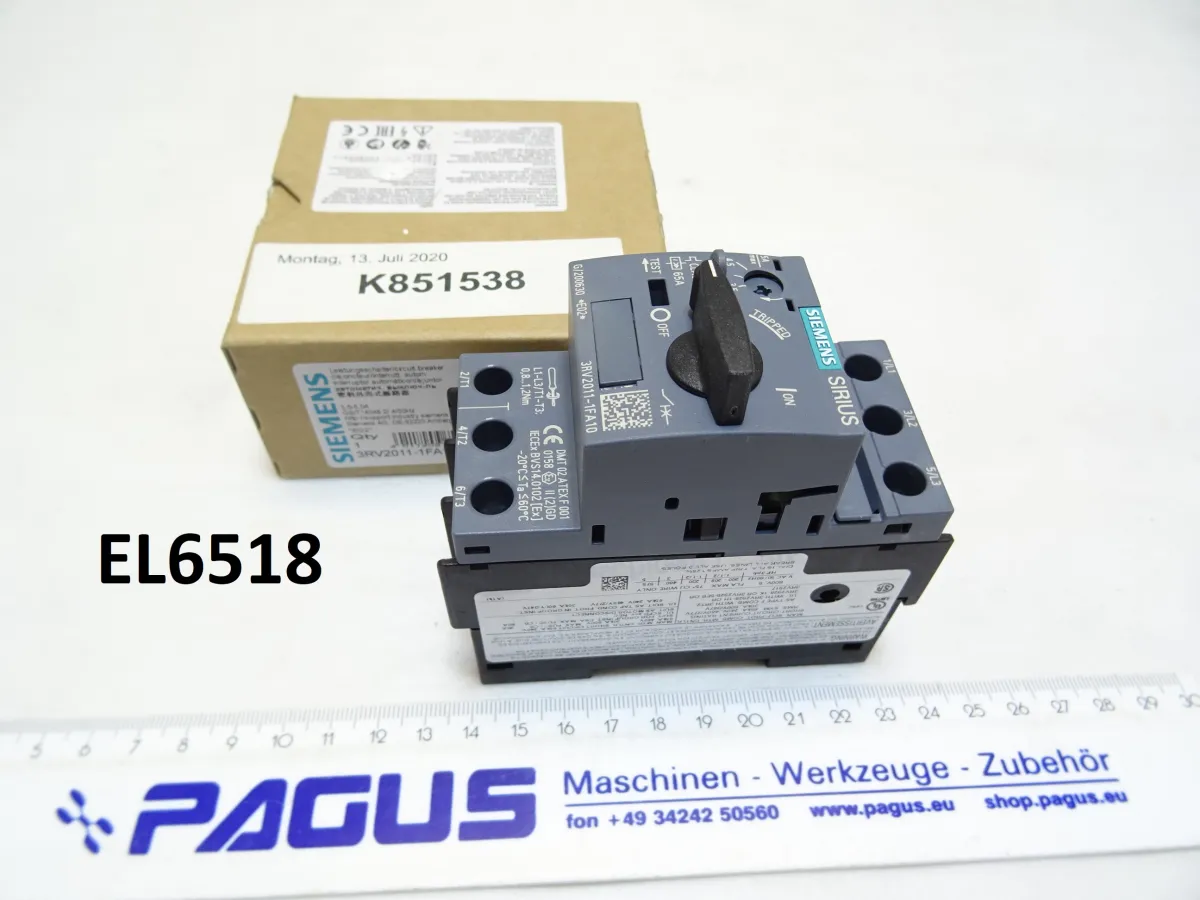 Siemens Motorschutzschalter 3RV2011-1FA10, 3,5 - 5,0 A