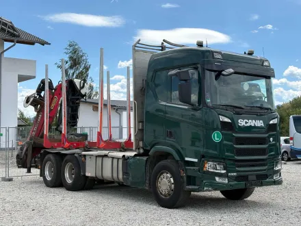 2019 SCANIA R500 B6x4HB Lkw Holztransporter mit Forstkran – RESALE