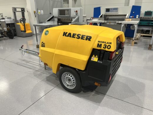 Kaeser M30 PE screw compressor on a trailer