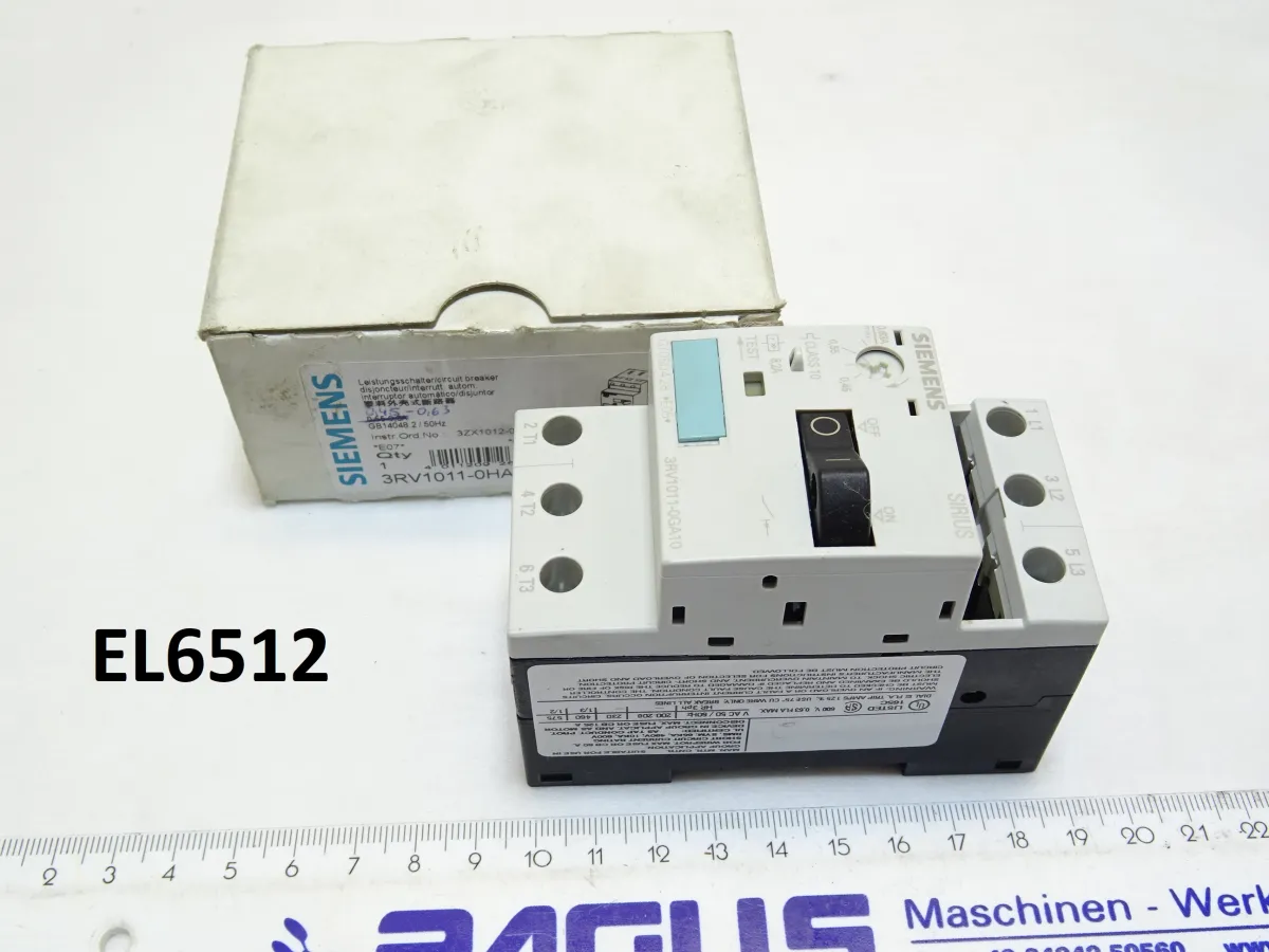 Siemens Motorschutzschalter 3RV1011-0GA10, 0,45 - 0,63 A