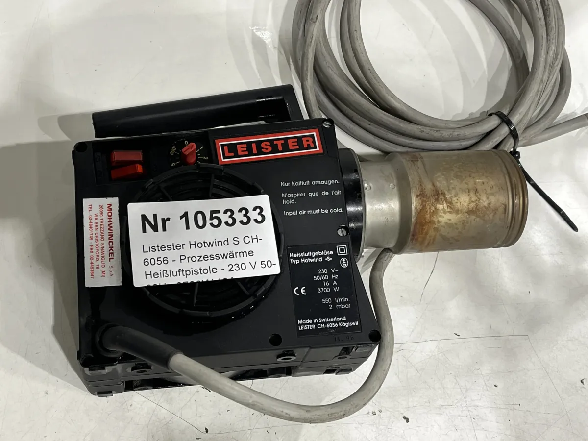 Listester Hotwind S CH-6056 – Prozesswärme H