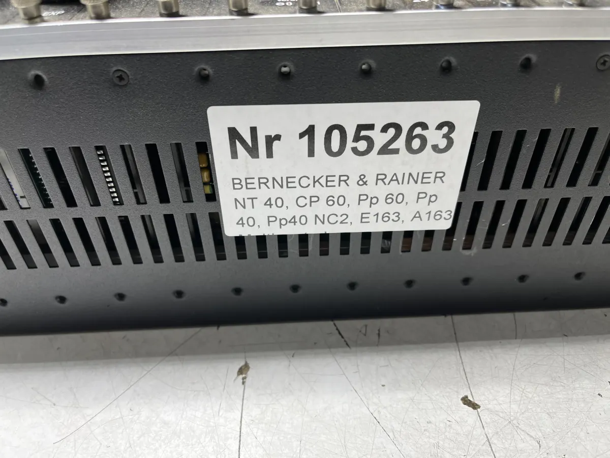BERNECKER & RAINER NT 40, CP 60, Pp 60, Pp 40,