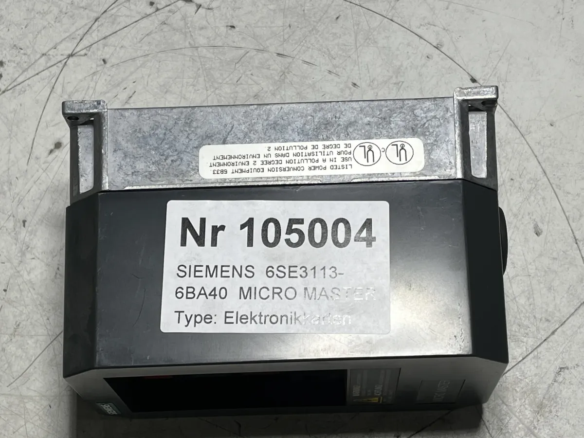Siemens Micro Master 6SE3113-6BA40 750 Watt