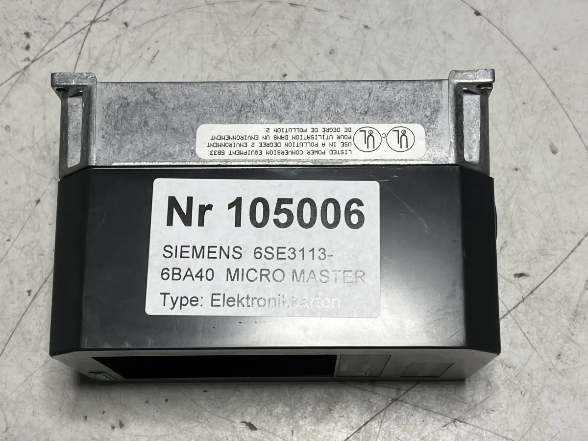 SIEMENS 6SE3113-6BA40 MICRO MASTER