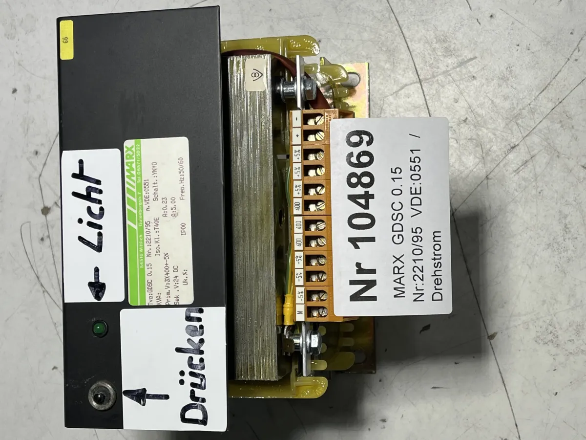 MARX GDSC 0.15 Nr:2210/95 VDE:0551 / Drehstrom