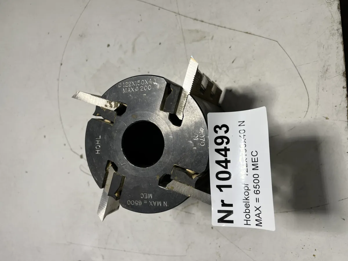 Hobelkopf 122x150x40 N MAX = 6500 MEC