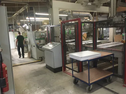 Biesse Bohrsttrasse mit Beschchickung undstapelanlage – RESALE