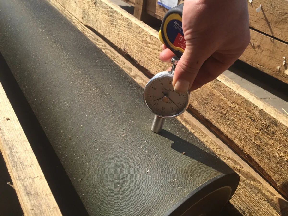 Bürkle Lackwalze 1416 mm 35 shore gerillt