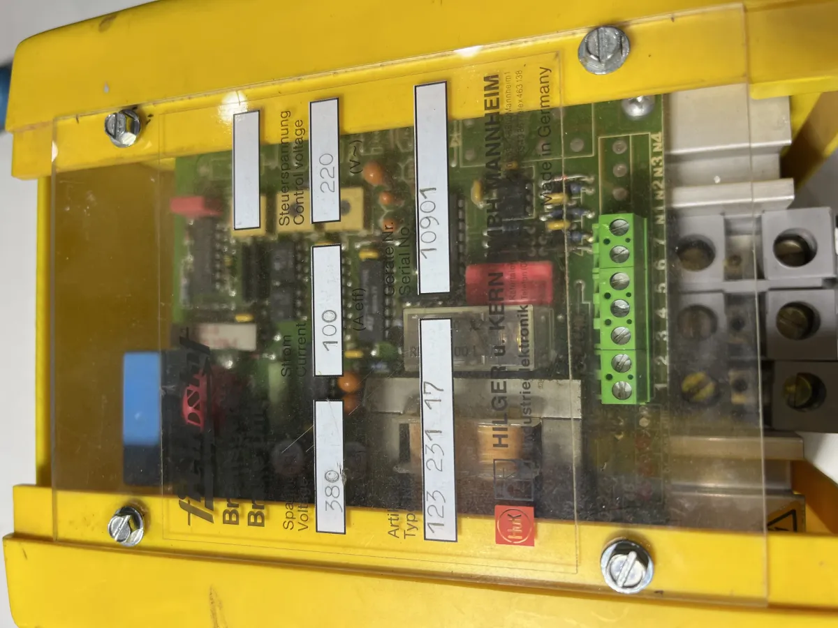 Hilger u. Kern Frenostat 2000 Bremsgerät 100 Ampere
