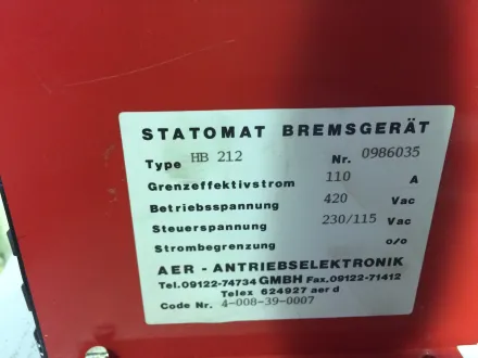 AER- ANTRIEBSELEKTRONIK STATOMAT BREMSGERÄT Type H – RESALE