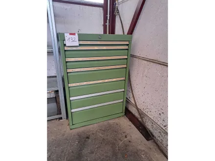Werkzeugschrank grün, mit Schubladen, ohne Inhalt – RESALE